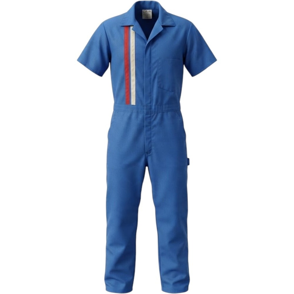 VTG 1970's Men's Workrite Mechanic Tod Uniform Pit Crew Racing Stripe USA 36R/SM